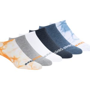 Cotton Tie-Dye No-Show Socks - 6 Pack