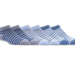 6 Pack Striped No Show Socks