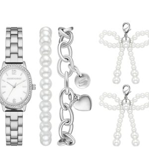 Charm Pearl Bows Watch Set