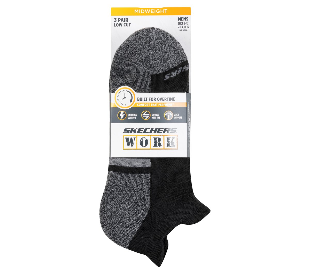 Lowcut Heel Tab Work Socks - 3 Pack - Image 2