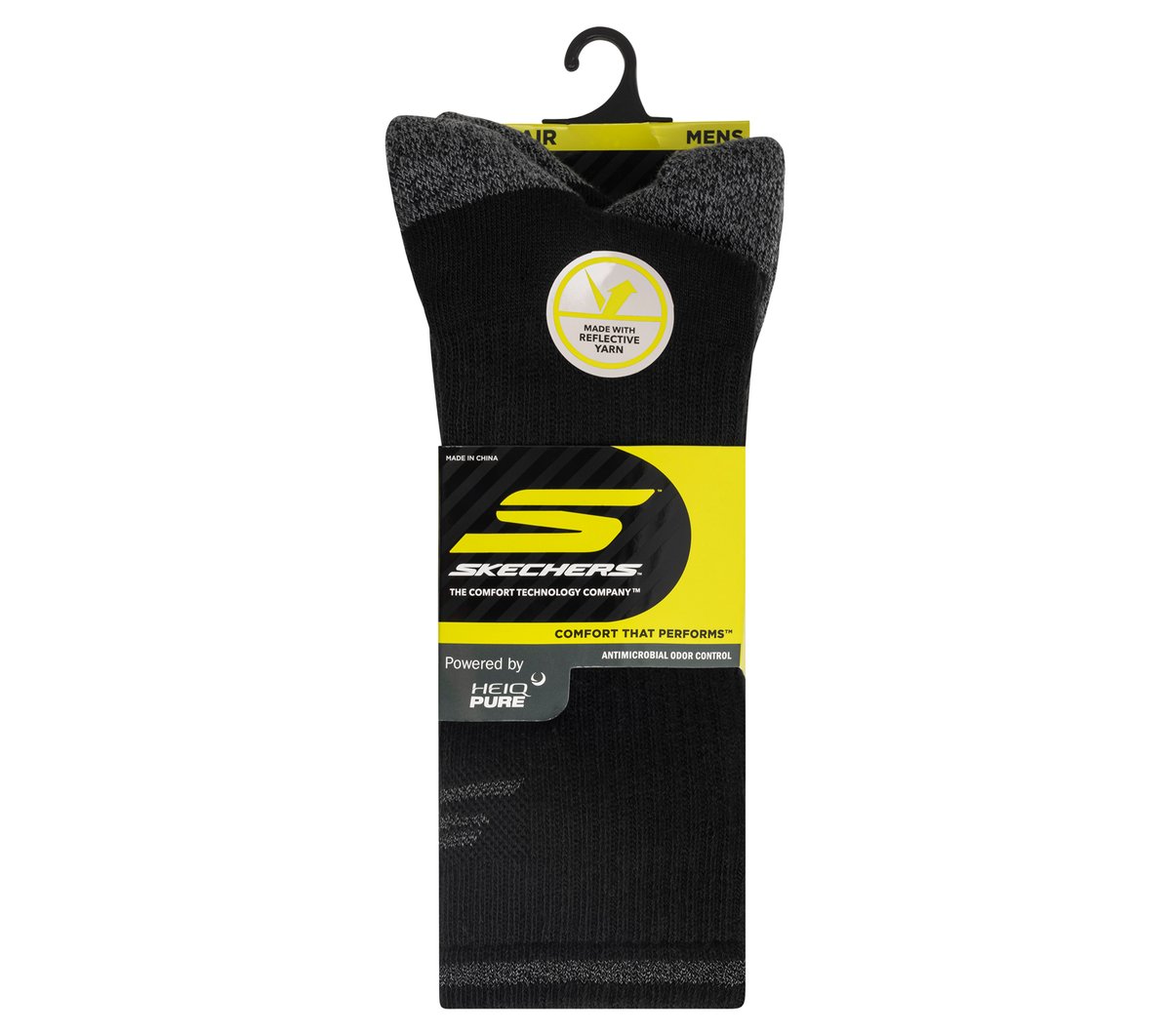 3 Pack Men's Reflective Performance Crew Socks - Image 2
